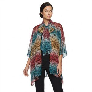 Handmade Chiffon Cardigan with Built in Shawl